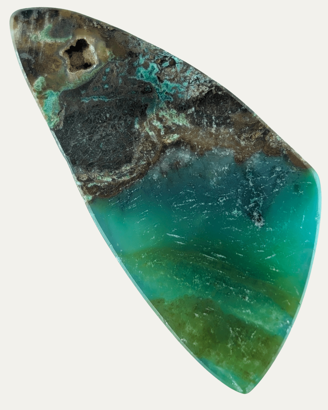 Peruvian Gem Silica with Gold & Silver Ore Cabochon (47ct) - Lost Ancients Jewelry