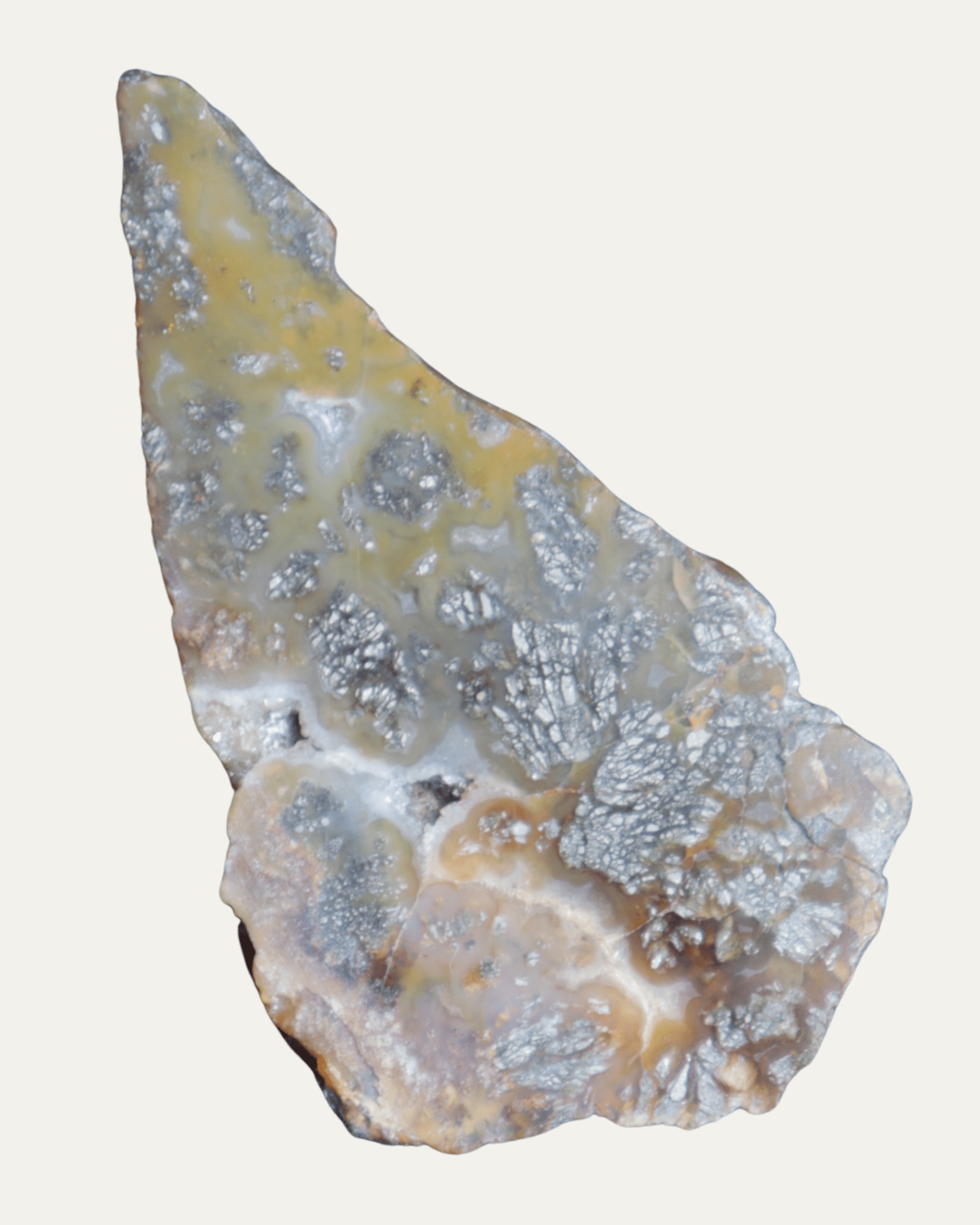 Polished Agate with Pyrite - Lost Ancients Jewelry