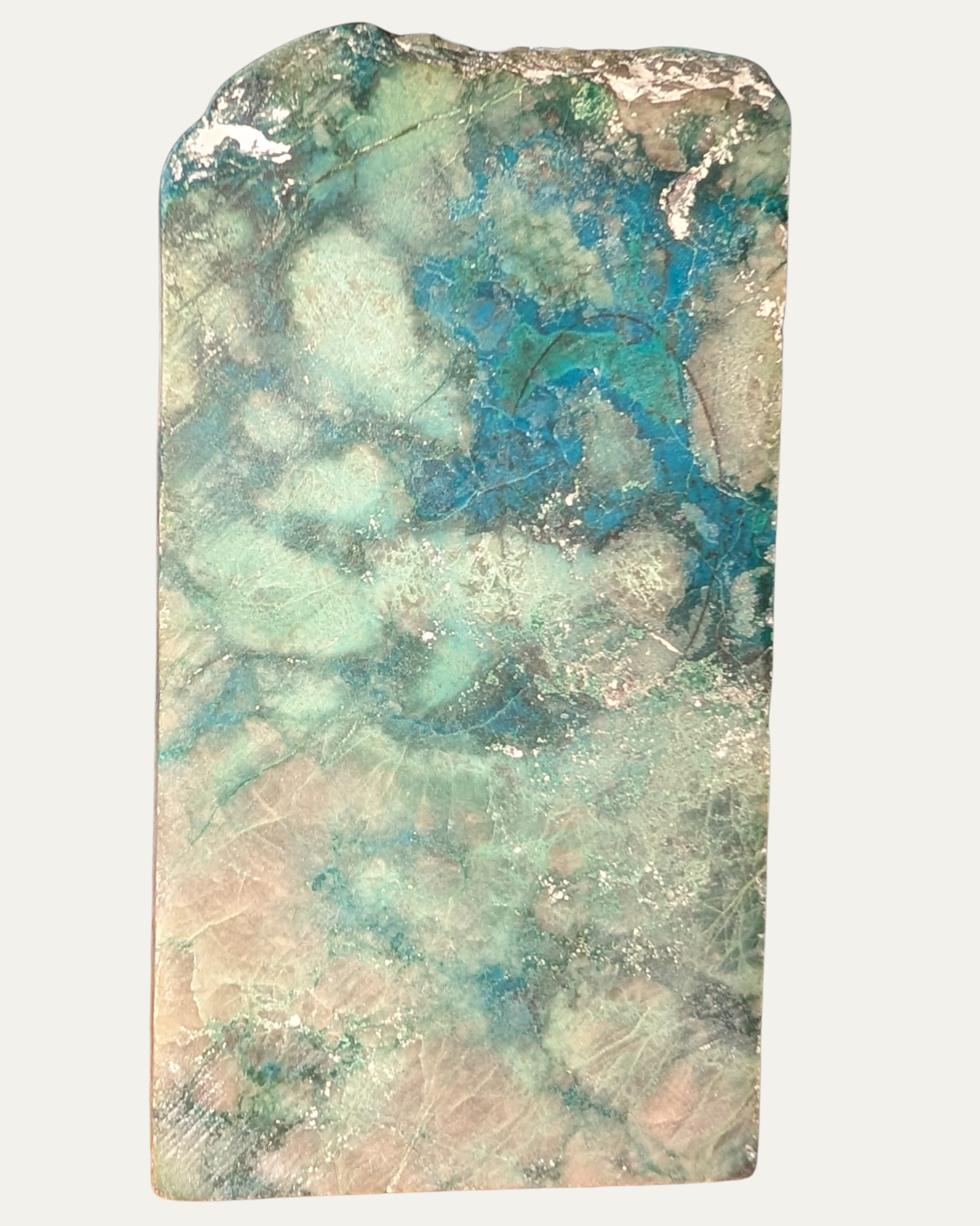 Polished Blue Chrysocolla Quartz