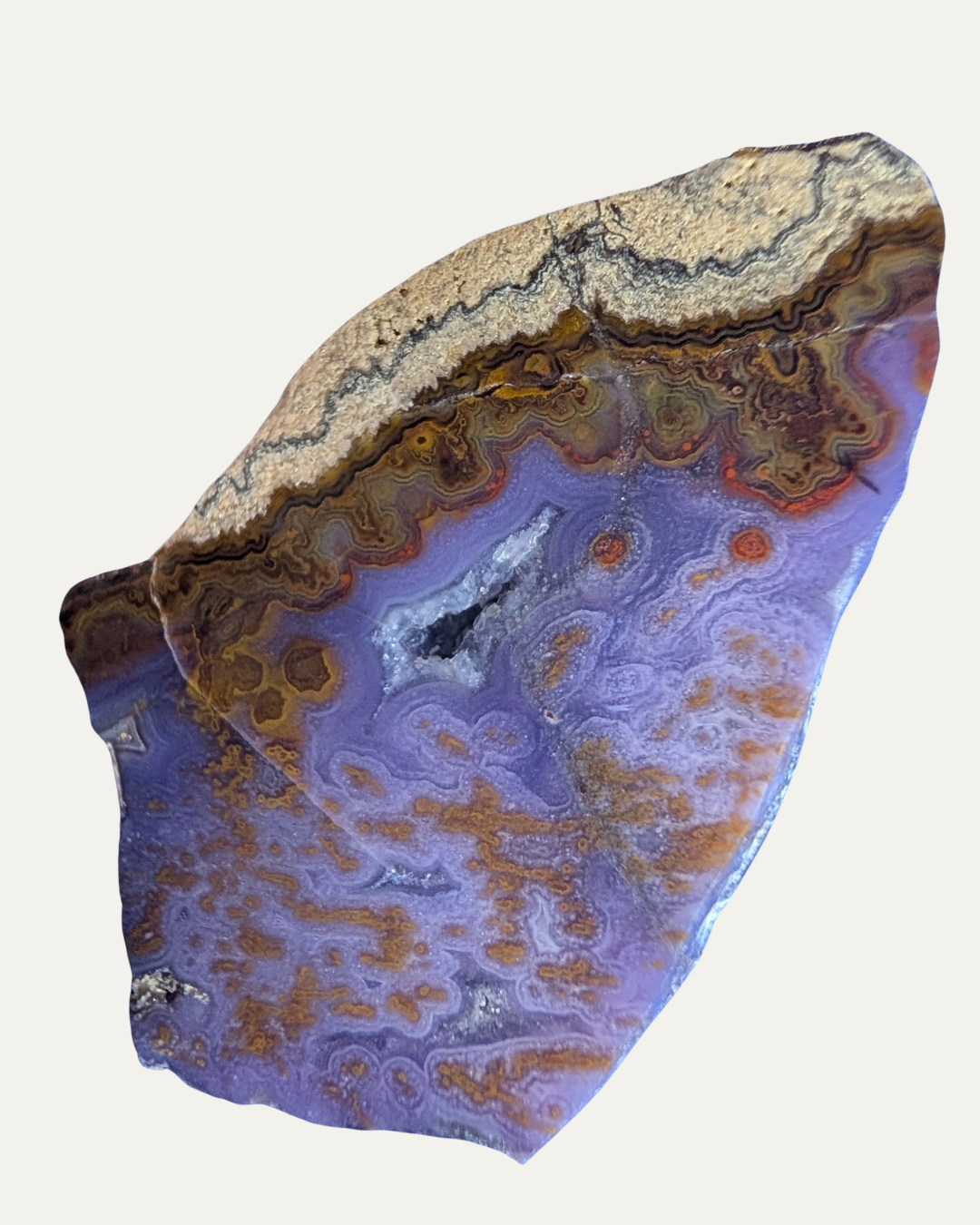 Polished Burrow Creek Purple Agate