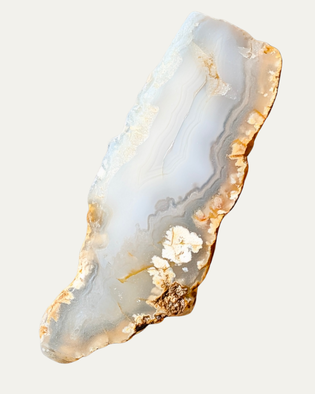 Polished Banded Greenwater Agate (25.3g)