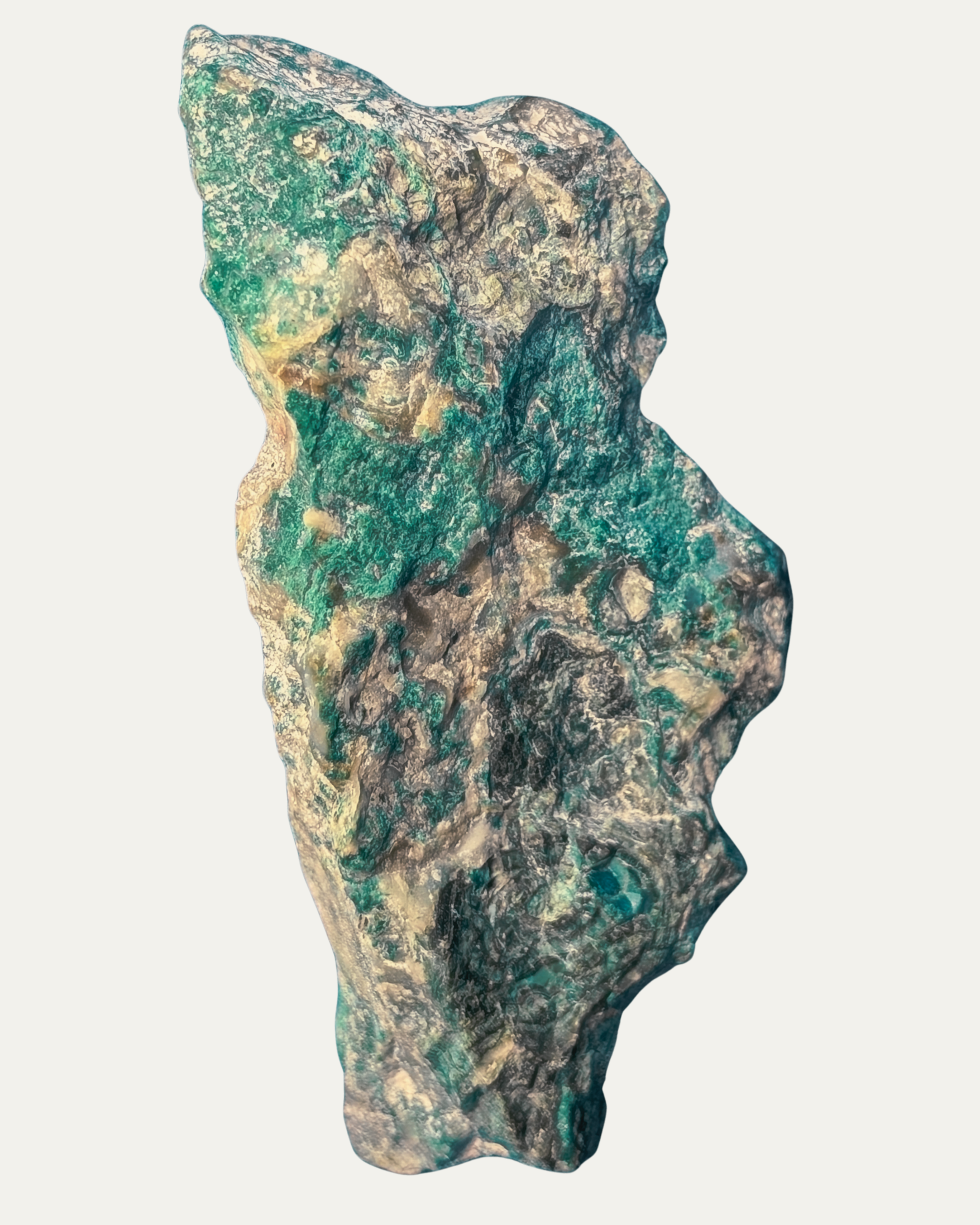 Polished Inspiration Mine Gem Silica with Malachite (Globe Miami)