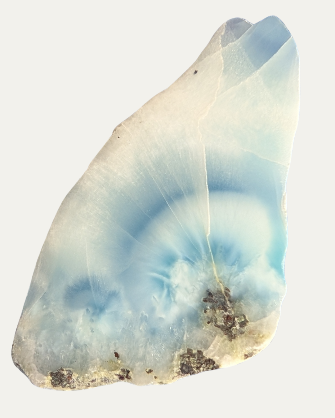 Polished Larimar Fossilized Caribbean Reef with Copper