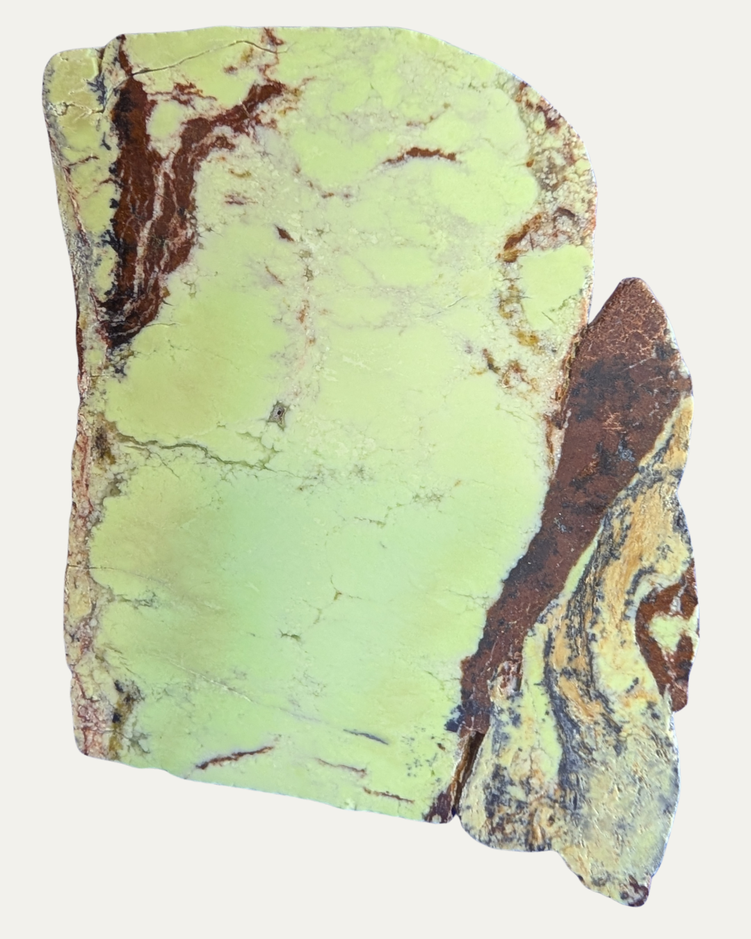 Polished Nickeloan Magnesite (Lemon Chrysoprase)