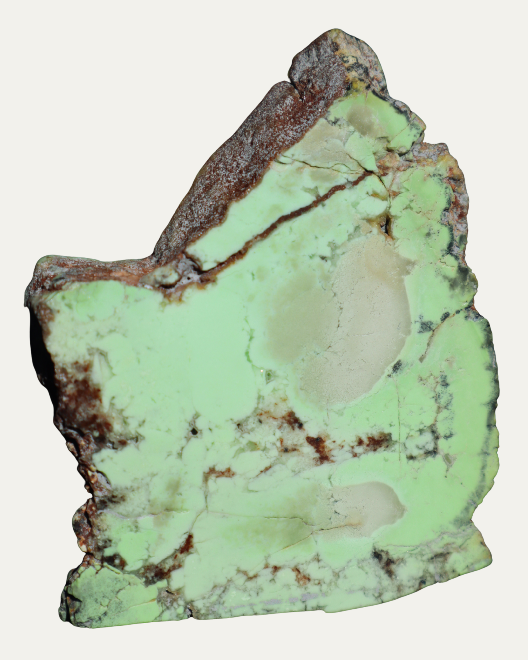 Polished Nickeloan Magnesite (Lemon Chrysoprase)