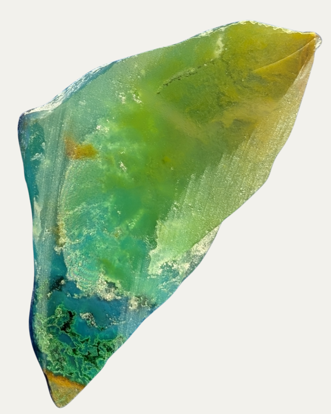 Polished Peruvian Gem Silica w/ Crystals