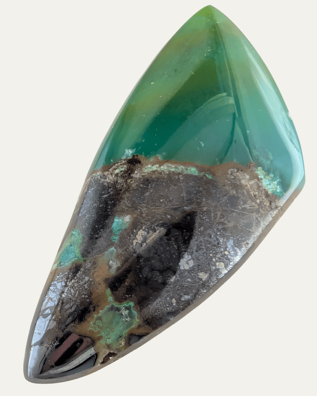 Peruvian Gem Silica with Gold & Silver Ore Cabochon (47ct) - Lost Ancients Jewelry