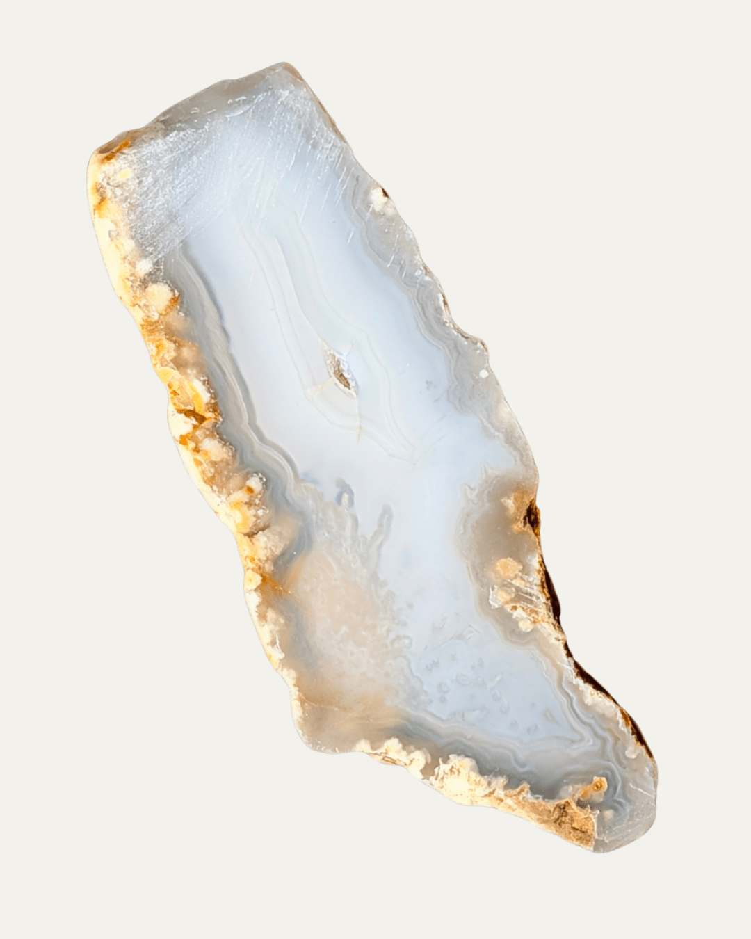 Polished Banded Greenwater Agate (25.3g) - Lost Ancients Jewelry