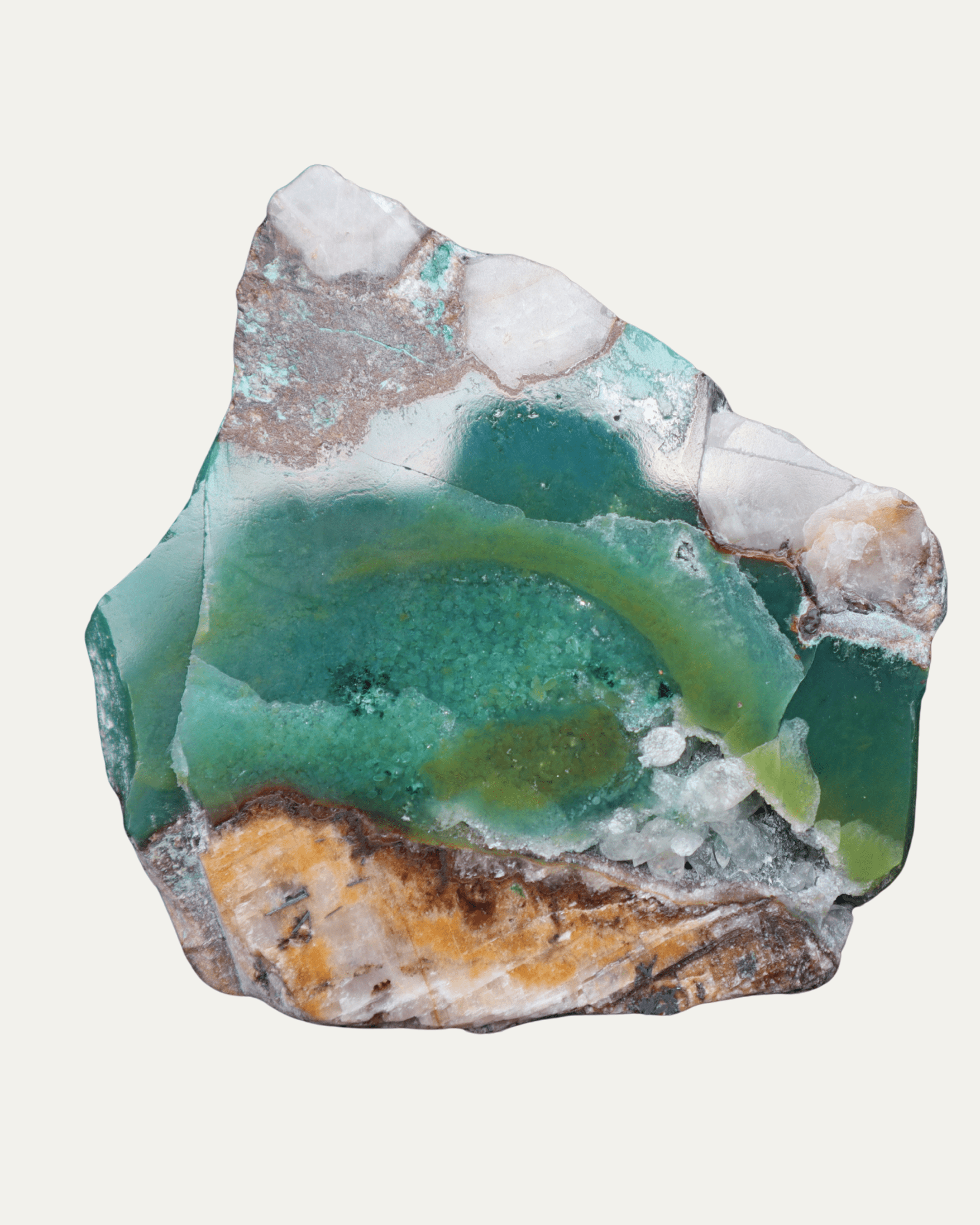 Polished Peruvian Gem Silica w/ Crystals - Lost Ancients Jewelry